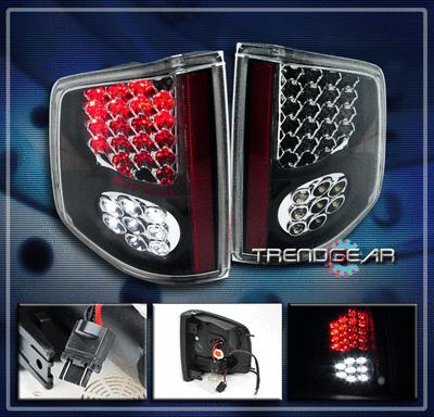 94-04 s10/sonoma/96-00 hombre led tail brake lights black 95 97 98 99 01 02 03