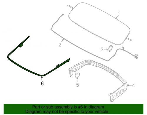 Genuine ford back glass reveal molding fr3z-76423a20-ae