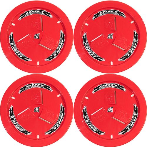 Dirt defender 15 x 8 vented wheel covers mud covers red 4 pack