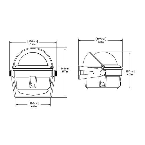 Ritchie b-80 voyager compass - bracket mount - black