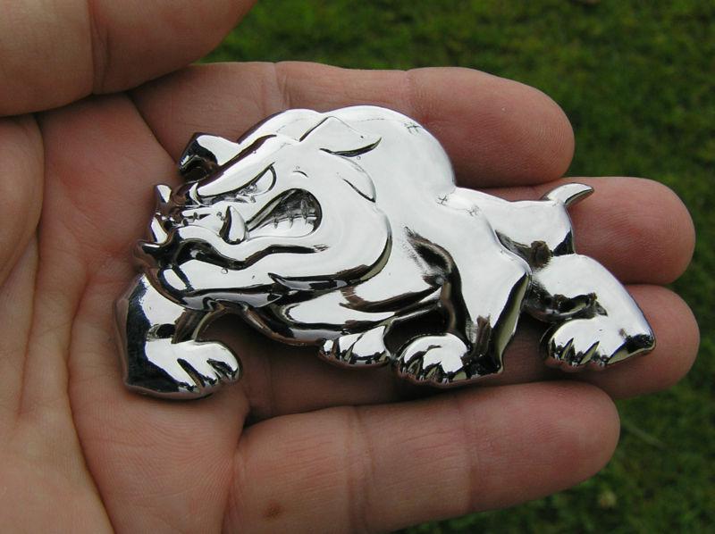 ~ english bulldog car emblem chrome metal car badge *new & unique!* l