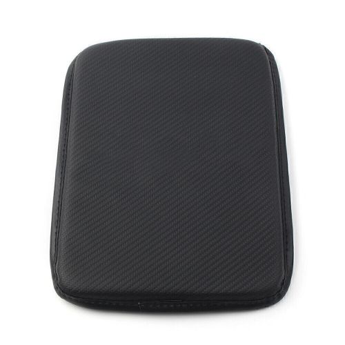 Carbon fiber center console armrest cushion mat pad cover fit for cadillac black