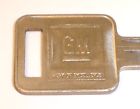 Vintage 1970&#039;s gm general motors a stamp nickel plated brass uncut car key blank