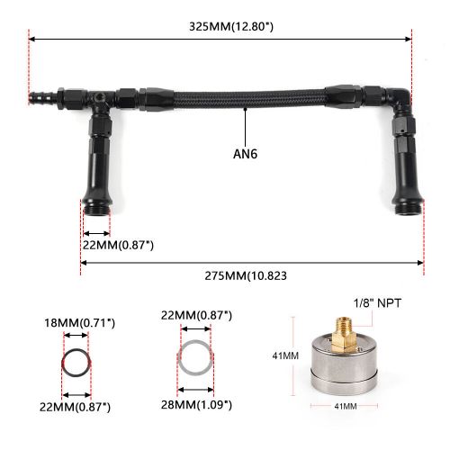 6an braided dual feed carb fuel line double pump for 4150 holley carburetor