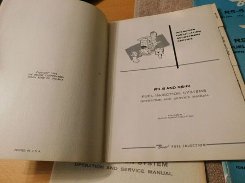 Bendix rs-10b2  rs-5  rs-10 fuel injection system operation service manual lot