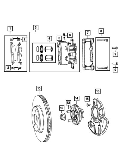 Genuine mopar disc brake rotor 68474087ac