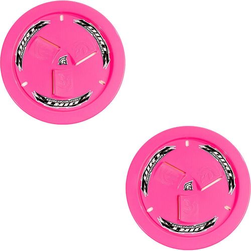 Dirt defender 15 x 8 vented wheel covers mud covers neon pink 2 pack