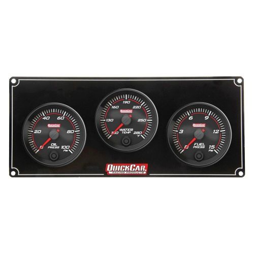 Quickcar racing 69-3012 - redline 3-gauge panel (oil pressure/water temp/fuel