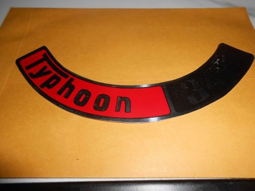 1968-69 reproduction amc typhoon 343 air cleaner decal