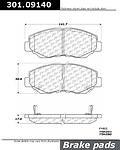 Centric parts 301.09140 front premium ceramic pads