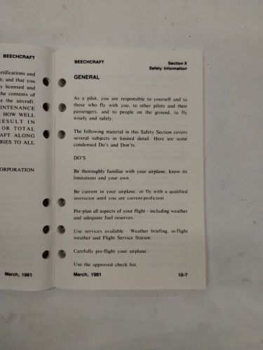 Beechcraft safety information manual-original