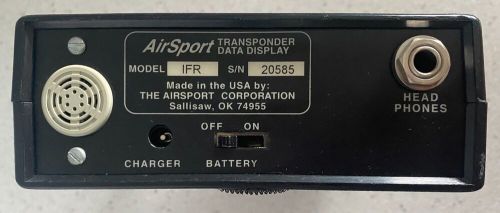 Airsport transponder ifr vfd vacuum fluorescent display altitude alerter monitor