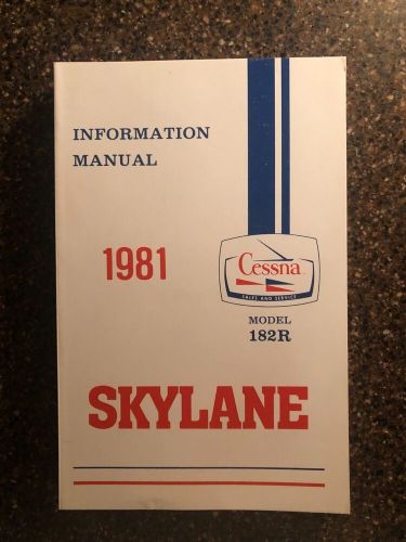 Cessna pilot information manual 182 skylane 1981