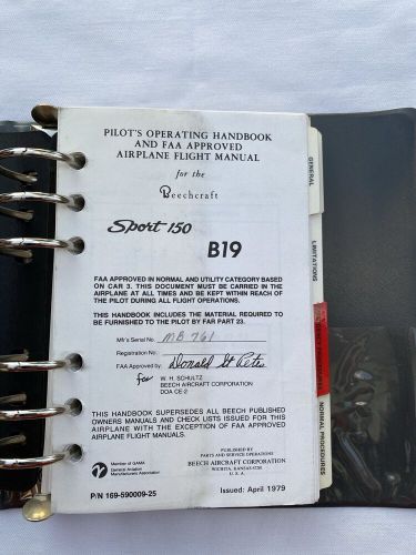 Beechcraft operating handbook flight manual sport 150 b19