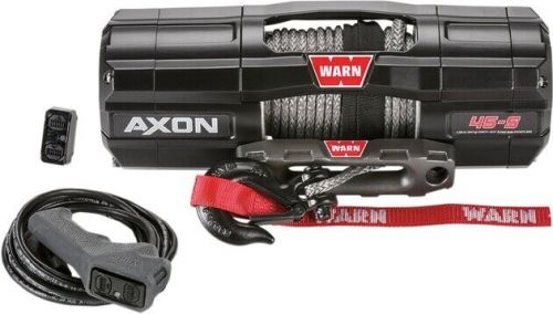 Warn axon 45-s winch with rockerbar switch &amp; remote 1/4&#034; 50&#039; synthetic