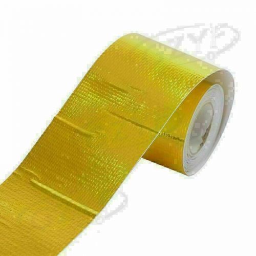 Roll self adhesive reflective high temperature heat shield wrap tape gold new