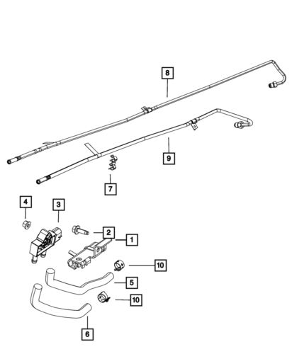 Genuine mopar differential pressure hose 68058386aa