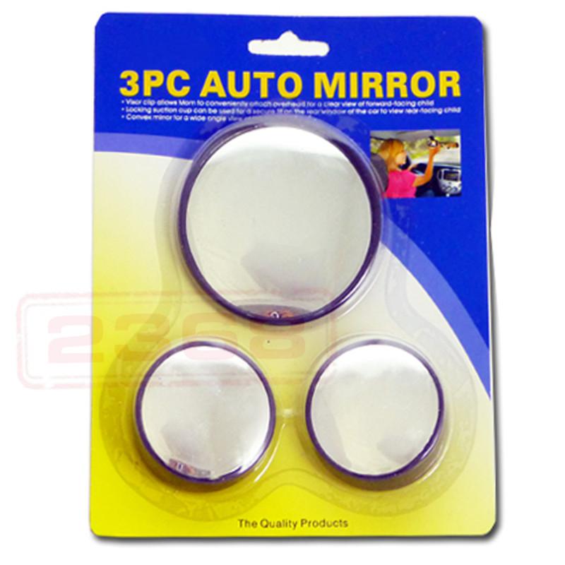 3 pcs car convex wide angle blind spot mirrors suitable for all cars