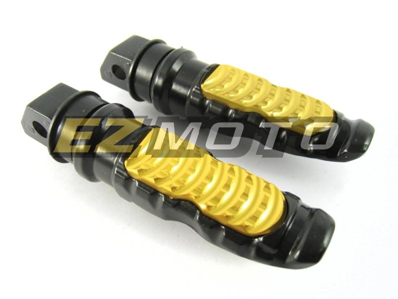 Yellow light-weight motorcycle metal passenger foot pegs rear foot pedal 8mm