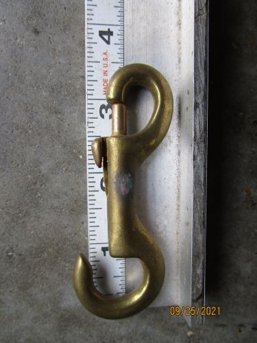 2 nautical brass/bronze rigging snap clip hook