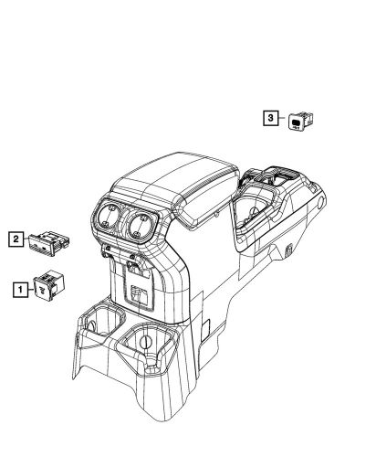 Genuine mopar charging port usb 68549434aa