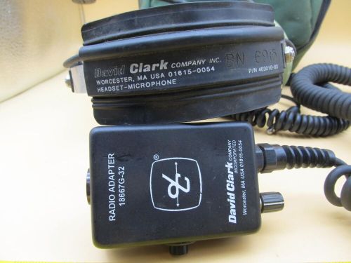 Bnsf david clark headset w/ radio adapter 18667g-32 single plug-in 40301g-03bn