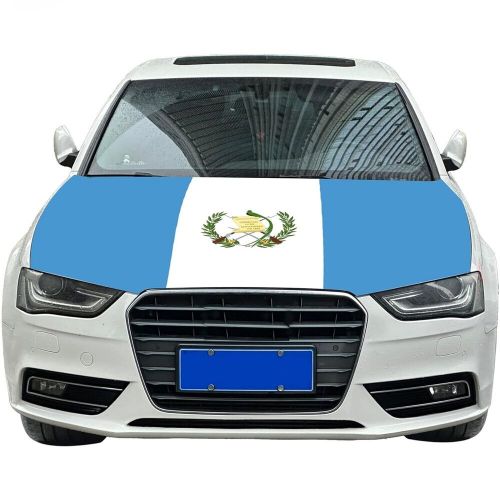 Guatemala flag car hood cover universal size elastic polyester guatemalas 4x5 ft