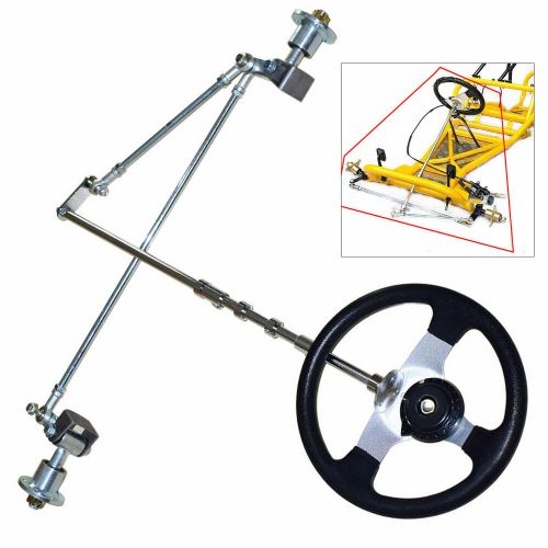 Front axle kit steering tie rod wheels go kart drift ball joint for 168cc atv