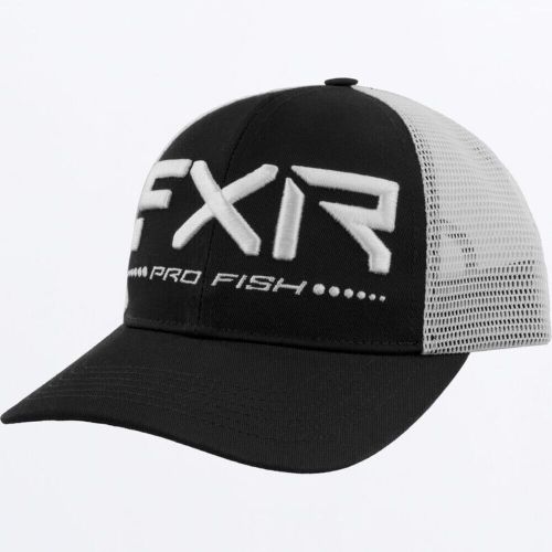 Fxr racing pro fish mens lightweight polyester mesh snap-back snowmobile hats