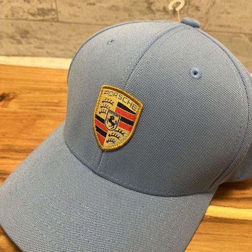 Porsche design patch logo hat blue flexfit sz l - 2xl - mint