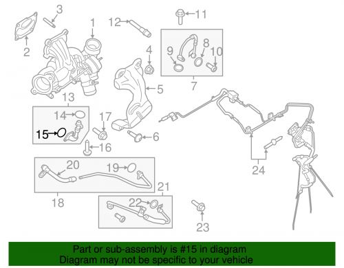 Genuine ford oil return tube gasket ej7z-6n652-a