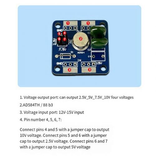 High precision ad584 voltage reference module 2.5v/5v/7.5v/10v, four precision2612-