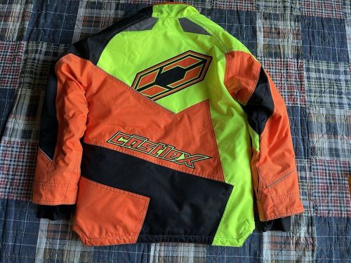 Castle x snowmobile jacket neon yellow &amp; orange youth size m