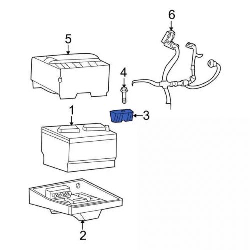 Genuine battery hold down bracket e7tz-10718-b