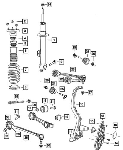 Genuine mopar control arm left 4782665af