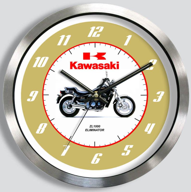 Kawasaki zl1000 eliminator motorcycle metal wall clock 1986