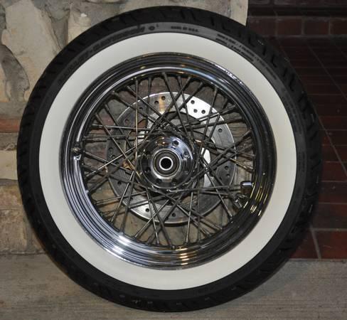 Harley davidson softail dyna big twin fat boy front wheel rim tire hub