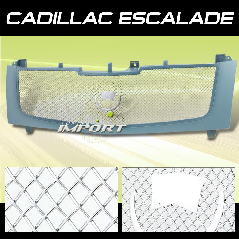 2002-2006 cadillac escalade front dimaond upper grille w emblem holder set