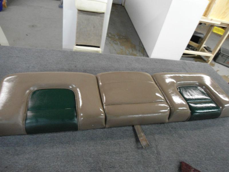 Taupe and green boat bench seating bottom section 56"x18"x4.5"(stock # ks-63)