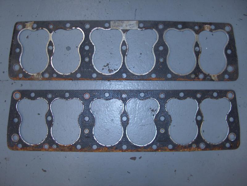 Pair of nos 1936-1941 lincoln zephyr v12 vintage head gasket felpro 7250 (c)