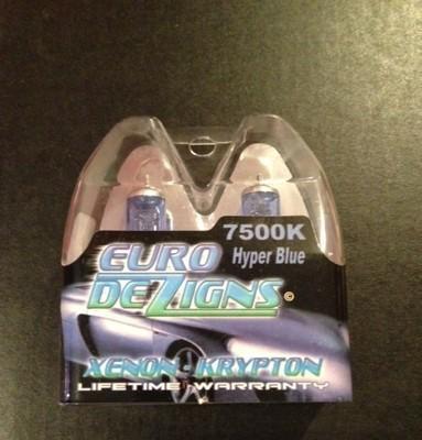 Hyper blue 9005 hb3 xenon hid high beam headlights bulbs 7500k upgrded filaments