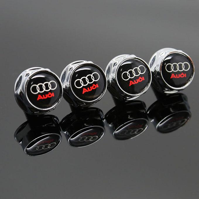 Chrome metal license plate frame bolt screws for audi a3 a5 a6 q5 q7 r8 tt 