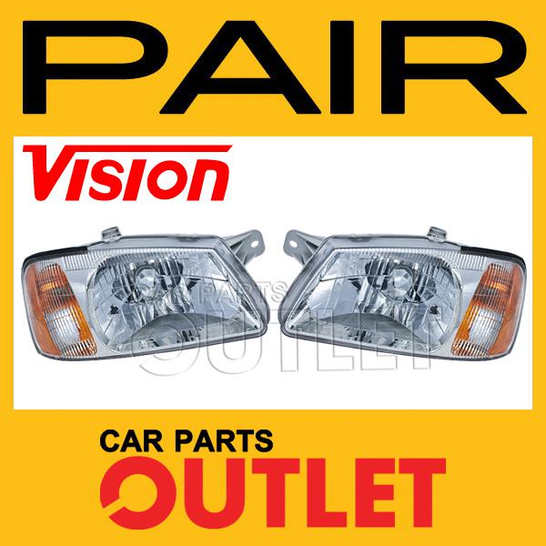 New head light lamp for 2000-2002 hyundai accent left+right pair assembly 2001