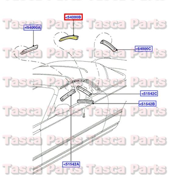 Brand new oem soft top lh drivers side center seal 2002-2005 ford thunderbird