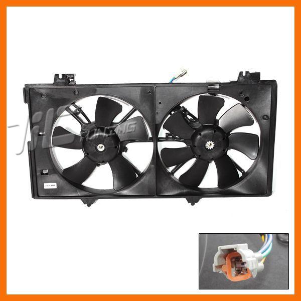 Mazda 6 radiator ac condenser fan assembly moter blade shroud mount 03-08