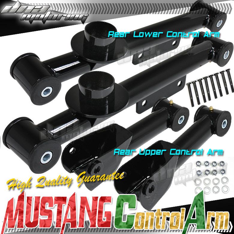 Ford mustang 79-04 glx/gt 4 rear upper+lower control camber suspension arm black