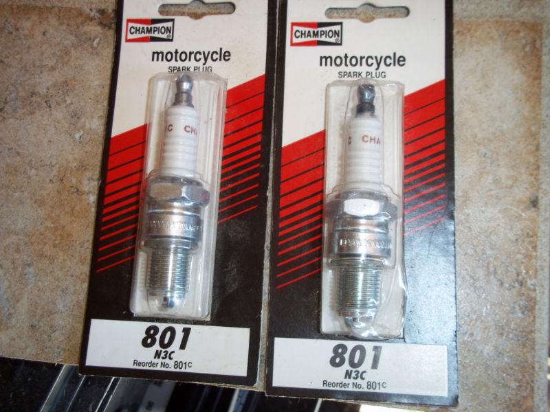 Original triumph bsa norton enfield pair of champion spark plugs n3c