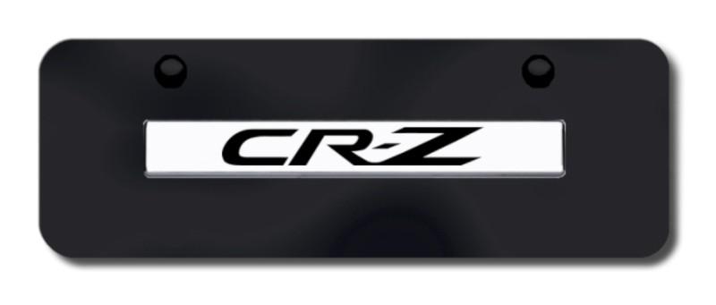 Honda crz name chrome on black mini license plate made in usa genuine