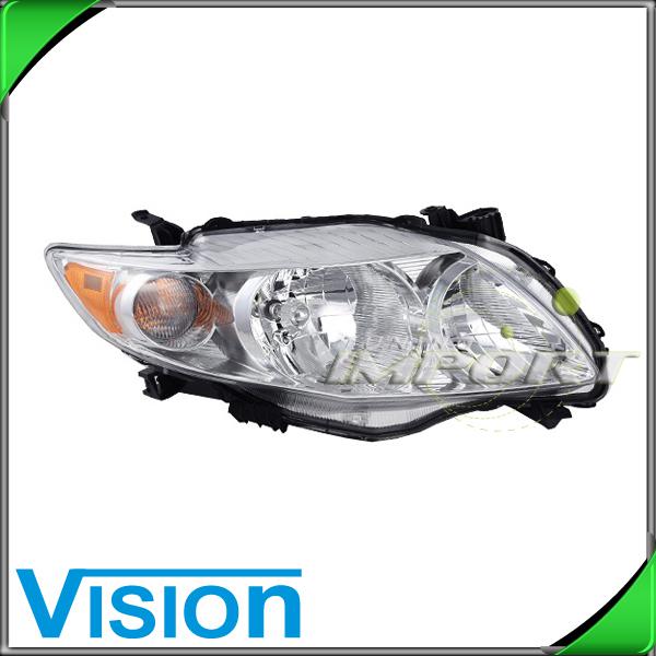 Passenger right side headlight lamp assembly replacement 2009-10 toyota corolla