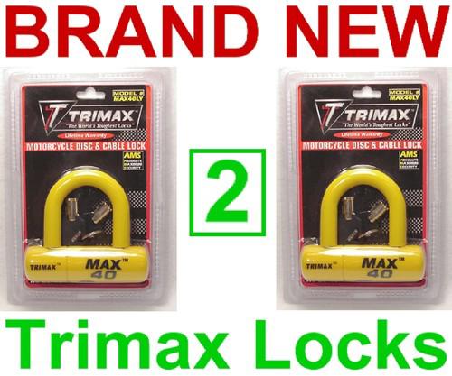 2 new trimax max40 locks,motorcycle/bicycle key lock